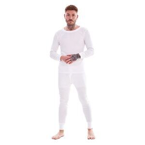 Keanu Mens Heatforce Thermal Bottoms (Pack of 3) / White